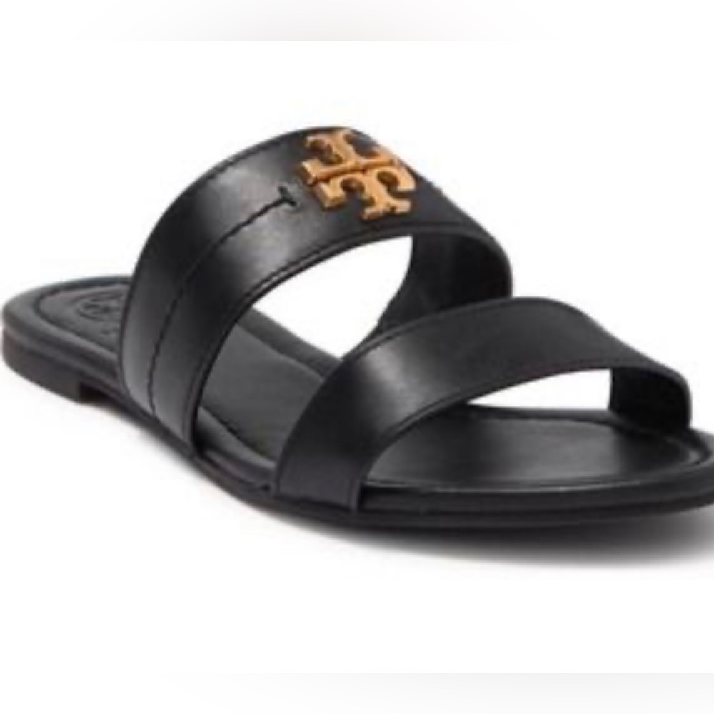 Tory burch black slides sandals